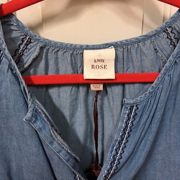 Knox Rose | Denim-Look Tunic - Picture 4 of 6